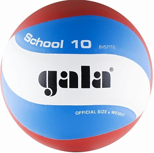 Мяч волейбольный GALA School 10 BV5711S р. 5 белый-голубой-красный